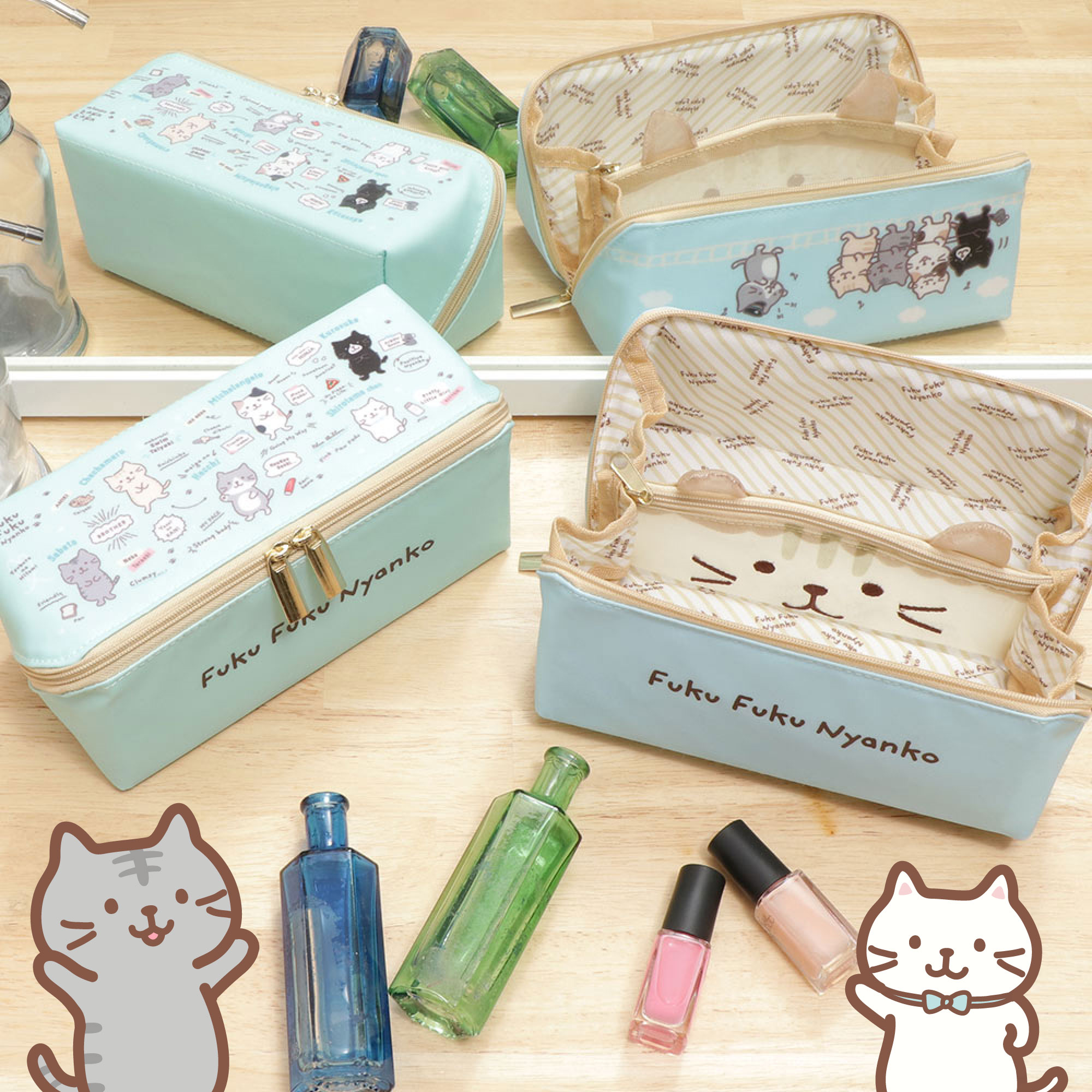 👝ぱかっとポーチ M🐈 | Fuku Fuku Nyanko official web site